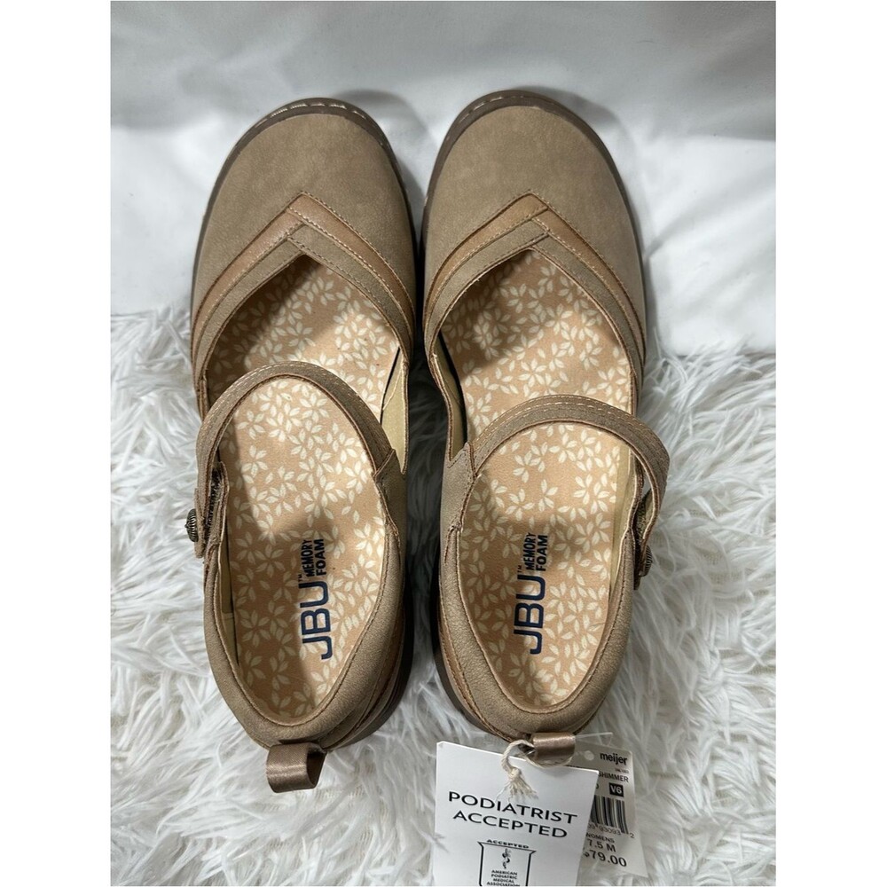 JBU Jambu Raven Mary Jane Womens Size 7,5 Taupe Casual Orthopedic Comfort Shoes - Picture 2 of 14